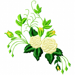 Flowers And Tree Embroidery Design 2 Flowers And Tree Embroidery Design 2